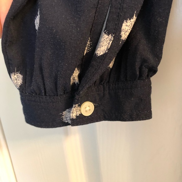 Loft Navy Polka Dot Shirtdress - Picture 3 of 6